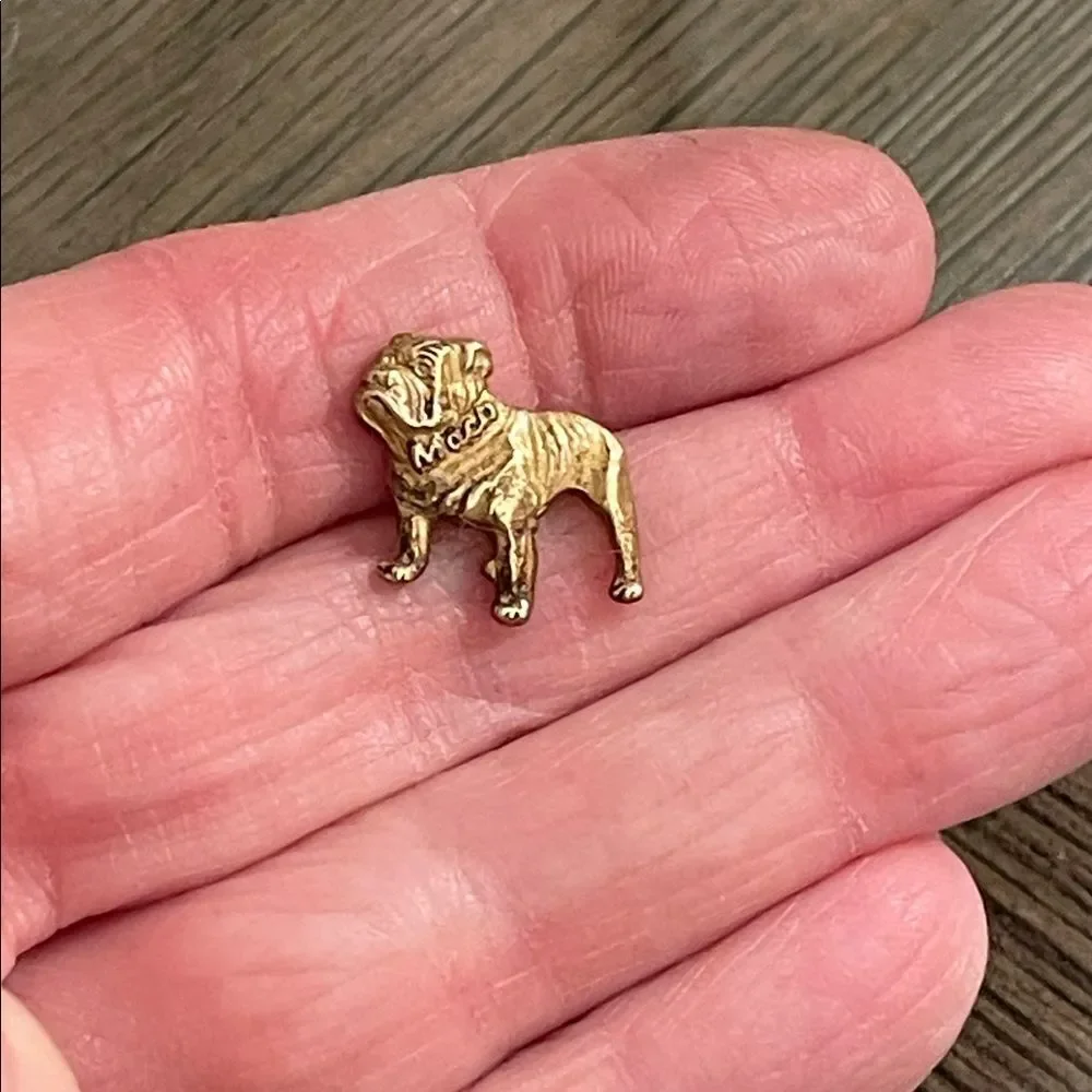 Vintage Bulldog Lapel Pin MACK TRUCK Dog Collectible Brooch Tie Tack
